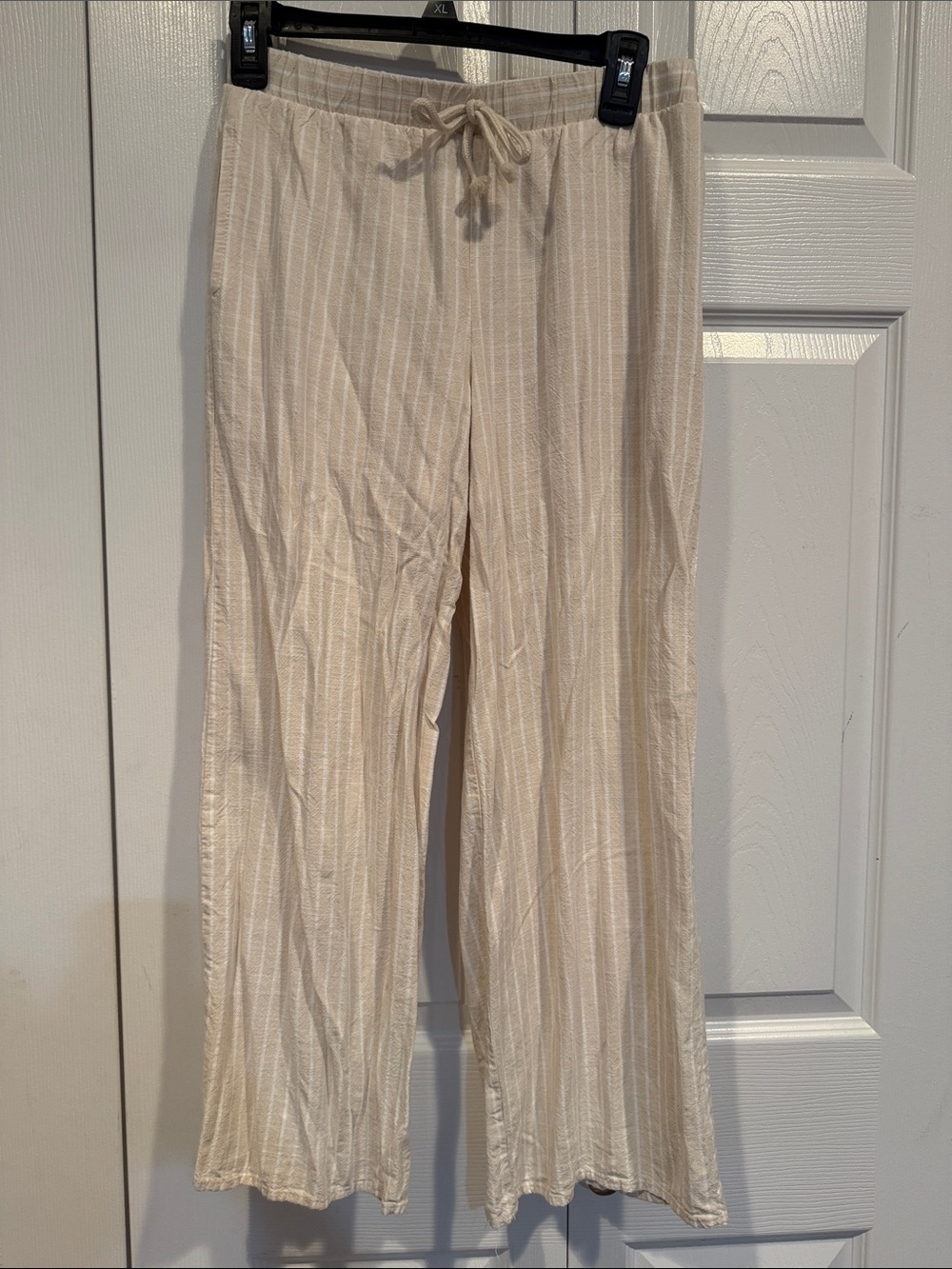 art class Cream Striped Drawstring Wide-Leg Pants